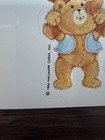 Vintage Hallmark Cards Teddy Bear Hearts Friendship Stickers Sheet 1984 9   x6   