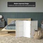 3 Ft  Short Double Cross Shoji Screen - White - 3 Panels