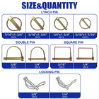 420 Pcs Heavy Duty Pin Assortment Kit  Hitch Pins R Clip Pins  Hair Pins  Lynch