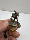 Blanton   s Bourbon    s    Horse Jockey Bottle Stopper Bronze Finish Vintage Cork Top