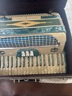Vintage Concerto Accordion Beautiful Turquoise And Mother Of Pearl Finish