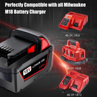 2 Pack Replace For Milwaukee M18 Battery 5 0ah And Charger Combo compatible With