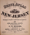  1872 Railroad   County Map   The State Of New Jersey  15 5x24 - 02
