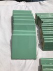 Vtg Mixed Lot 37 Jadeite Green Ceramic Bullnose Bathroom Tiles Old 757-25b