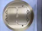Leviton Fbc2f-b  Brass Floor Box Plated Cover  2 Decora Flip Lids