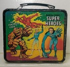Vintage Marvel Comics Super Heroes Metal Lunch Box W  Thermos  1976  see Descrip