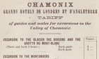 Chamonix France Grand Hotel D angleterre Vintage Card Excursion Tariff Mule
