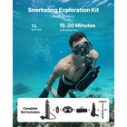 Uimoso 1l Portable Mini Scuba Tank With Pump   Adapter For Diving 15-20 Min