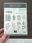 Stampin  Up  Timeless Charm Stamp Set   Dies Thanks Birthday Flower Leaf