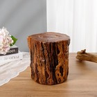 Natural Tree Trunk Stump Stool W  Live Edge Solid Wood Plant Stand Accent Table