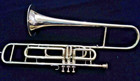 Trombone Valve Trombone Jazz Music Instrument W 3 Valves Free Case   Mouthpiece