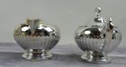 Vintage Oneida Usa Decorative Silver-plated Sugar And Creamer Bowl Set Of Two