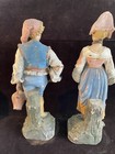 Large Art Nouveau French Terra Cotta Plaster Statue Cold Painted Antique Fragile