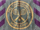Vintage Wimbledon The Championships 20    X 9 5    Tennis Logo Towel By Sidlanco