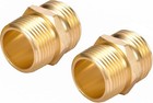 2 Pack 3 4  Ght To 3 4  Npt Male Connector  Brass Garden Hose Fitting  Male Hose