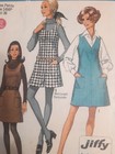 Shortalls Jumper Dress Pantjumper Simplicity Sewing Pattern 8404 Size 14 Vtg Uc