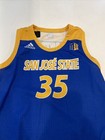 Game Worn Used Adidas San Jose State Spartans Sjsu Basketball Jersey Med 12  35