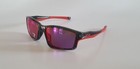 Oakley Chainlink Red Iri Polarized Lenses Gray Smoke Frame Sunglasses Oo9247-10