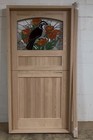 White Oak Lumber Dutch Square Top Door Solid Wood Storybook Stained Glass