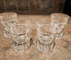 Vintage Libbey Shot Glasses Set Of 4 Heavy Base Clear Barware 3    Tall