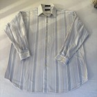 Vintage 90s Claiborne Men s Xl Striped Cotton Button Down Shirt Preppy
