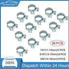 36 Pcs 1 4  5 16  3 8  Fuel Injection Gas Line Hose Clamps Clip Pipe Clamp Us