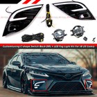 For 2018-20 Camry Se Xse Trd C-shape Drl Led Bezel Cover   Clear Lens Fog Lights