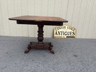 Antique Empire Style Mahogany Game Table With Pedestal Base