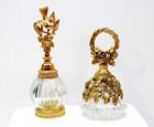 Vintage Stylebuilt Perfume Bottles Lot 2 Ormolu Roses Bird Glass Vanity