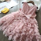 Lace Girls Princess Dress Fluffy Dresses Kids Xmas Party Costume Tutu Gown Dress