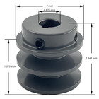 2ak20-5 8 Double Groove Pulley v Belt Pulley 5 8 Inch Bore 2  Od mechanical Pull