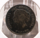 1885 Canada Silver   925  5 Cents Coin Toned Vf Sp4458