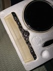 Vintage Ornate Vanity Set Silver Plated Hand Mirror Brush Comb In Box No  6827