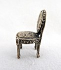 Miniature European 800 Solid Silver Chair Figurine