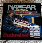 Vintage Budweiser Beer Nascar This Buds For You 1988 Black Box Lighted Sign Rare