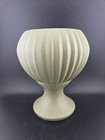 Vintage Mccoy Floraline Sage Green Art Pottery Pedestal Planter Vase  407 Usa