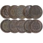 10 Pc  Lot Indian Head Cent Pennies 1800 s   1900 s  Culls  Junk  Problem Coins