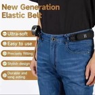 2pcs Tactical Metal Hook Elastic Belt Buckle-less Invisible Waist Belt Closure