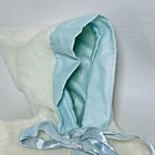 Vintage Something Pretty Baby Doll Fuzzy Sleeper Satin Edge Hood Zip 0-3 Months