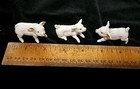 Vtg Bone China Miniature Pig Figurines Piglets Doll Farm House Diorama Japan See