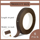8 Packs Floral Tape  1 2  Wide Flower Tape  Brown Floral Tape For Fresh Flowers 