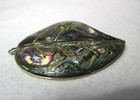 Vintage Antique Sterling Silver 925 Mexico Abalone Brooch Pin K750 