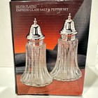 New Vintage  Godinger Empress 6    Salt   Pepper Shaker Set Silver Plated