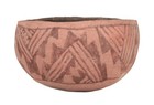 Hohokam  san Carlos  Red On Buff Pottery Bowl Ca  1000 - 1200 A d   Size 3 25  H