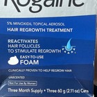 Rogaine Men   s 5  Minoxidil Foam Hair Regrowth Treatment  3x2 11 Oz  Exp 09 2027