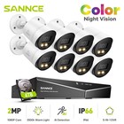 Sannce 8ch 5in1 5mp Dvr Hd 1080p Cctv Color Night Vision Security Camera System