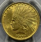 1907  10 Gold Indian Pcgs Ms63 Philadelphia Gold Hoard