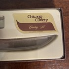 Vtg Chicago Cutlery 2pc Carving Set 201s Fork 8  Carver slicer Knife B-12 Walnut