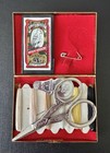  Vintage  1960s  Gold Tone     sewing Essentials    Purse Compact 