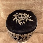 Vintage Nigerian Igbo Ozo Hat Weddings Ceremonies Black Velvet Beaded 8   